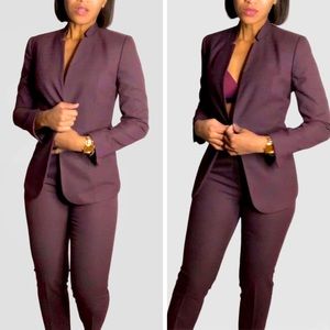 Tahari Plaid Two Piece Pants Suit Set - Pants & Blazer